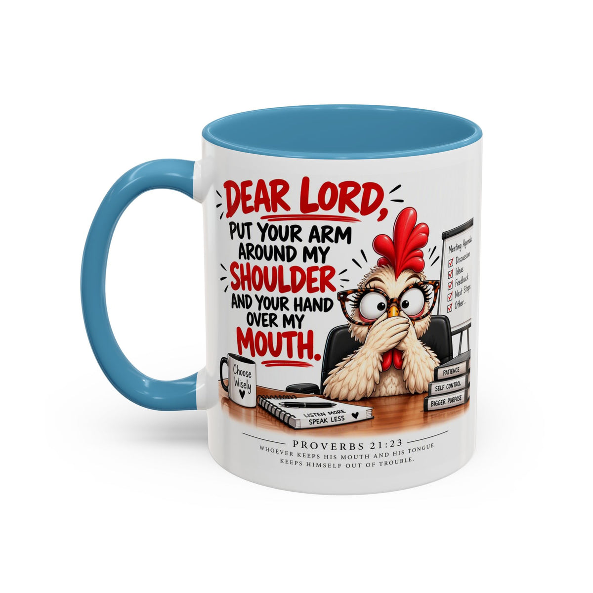 Christian Coffee Mug — "Dear Lord, Put Your Arm Around My Shoulder" Inspirational Ceramic Mug