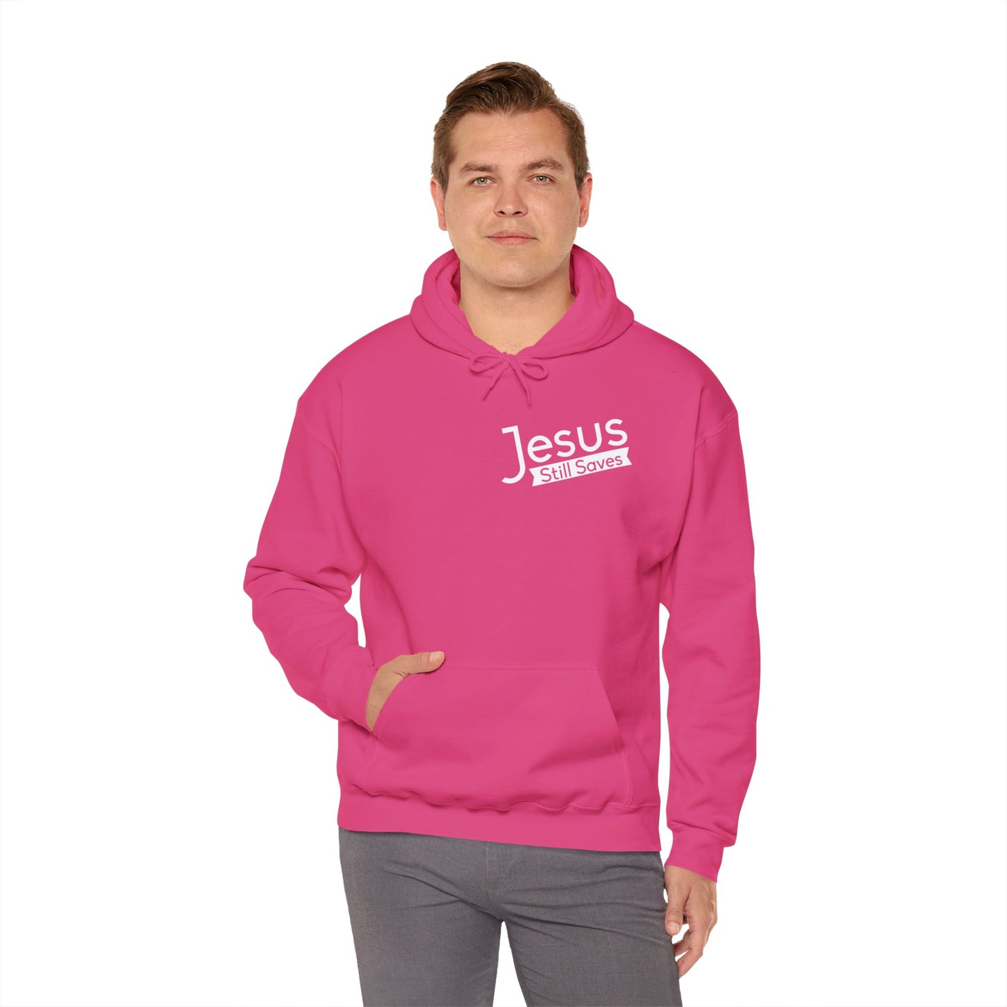 Jesus Still Saves Unisex Christian Hooded Pullover Sweatshirt