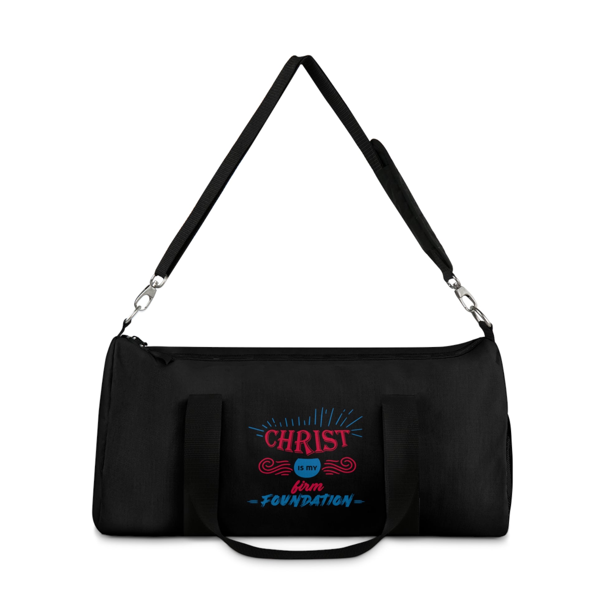 Christ Is My Firm Foundation Christian Duffel Bag Printify