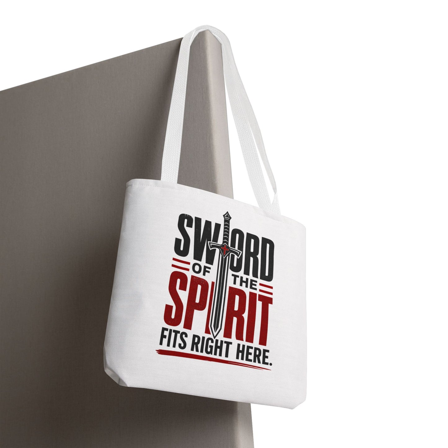 Sword of the Spirit Tote Bag — Christian Faith Inspirational Canvas Tote - ClaimedbyGodDesigns