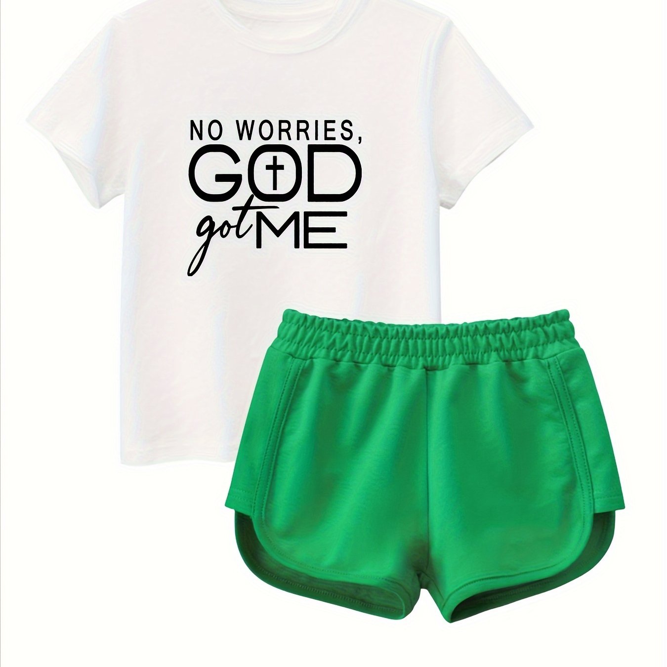 No Worries God Got Me Youth Christian Casual Outfit claimedbygoddesigns