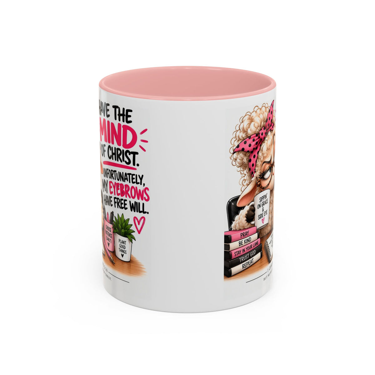 Christian Coffee Mug – "I Have the Mind of Christ" Funny Sheep Design (11/15 oz)