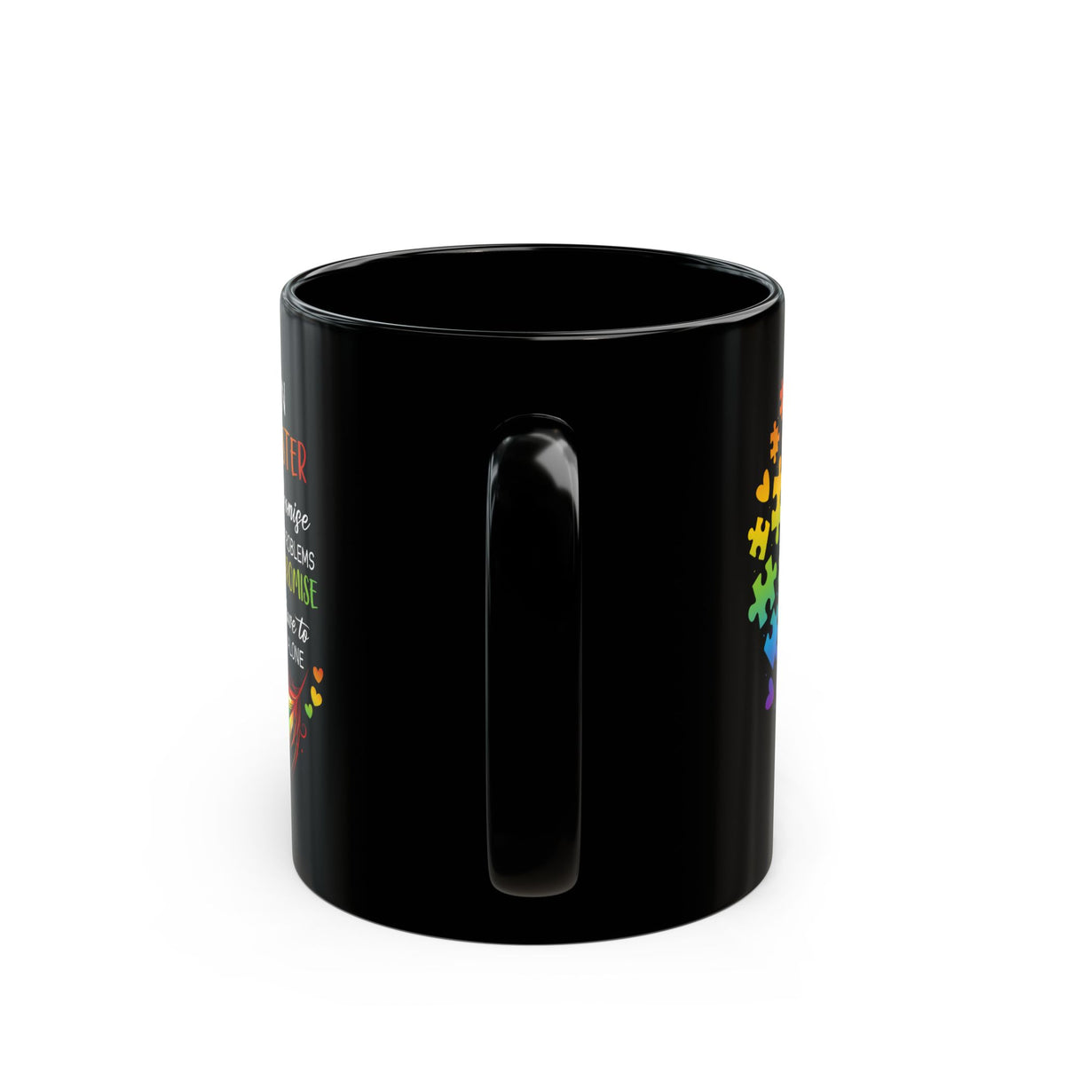 Autism Sister Mug - Empowering Black Coffee Cup for Support and Understanding