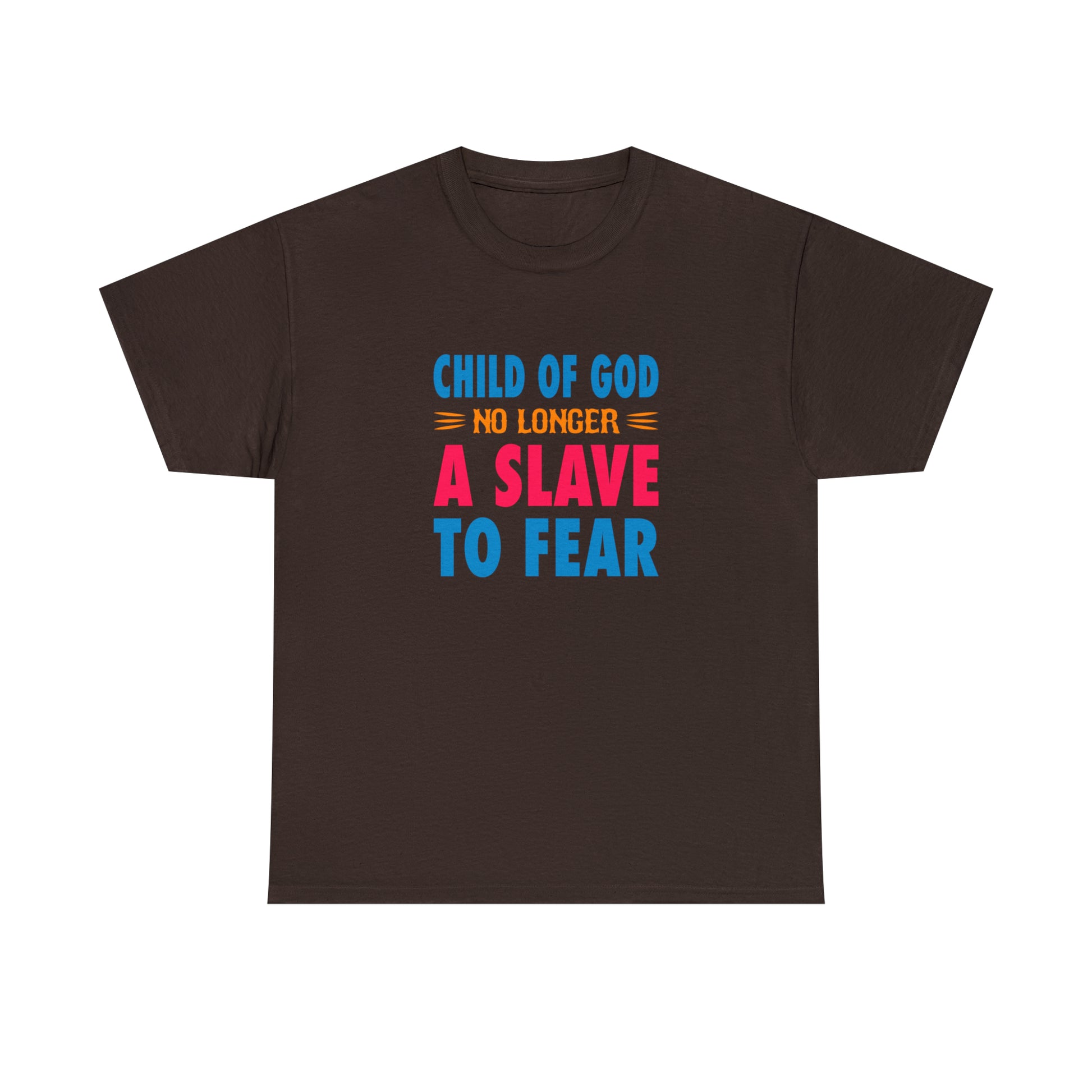 Child Of God No Longer A Slave To Fear Unisex Heavy Cotton Tee Printify