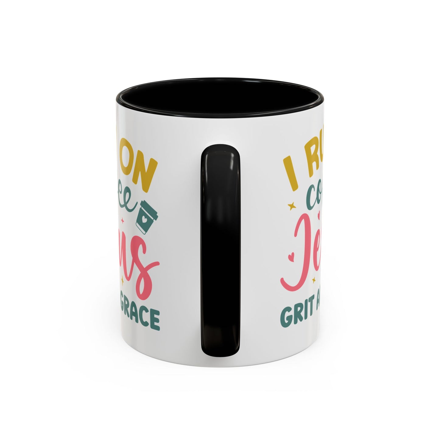 Inspirational Coffee Accent Mug - "I Run on Coffee & " - Perfect Gift for Faith & Coffee Lovers