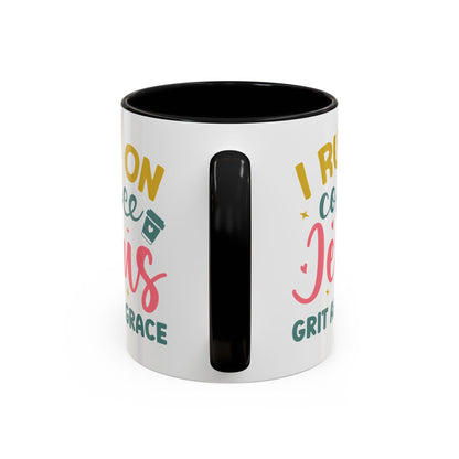 Inspirational Coffee Accent Mug - "I Run on Coffee & " - Perfect Gift for Faith & Coffee Lovers