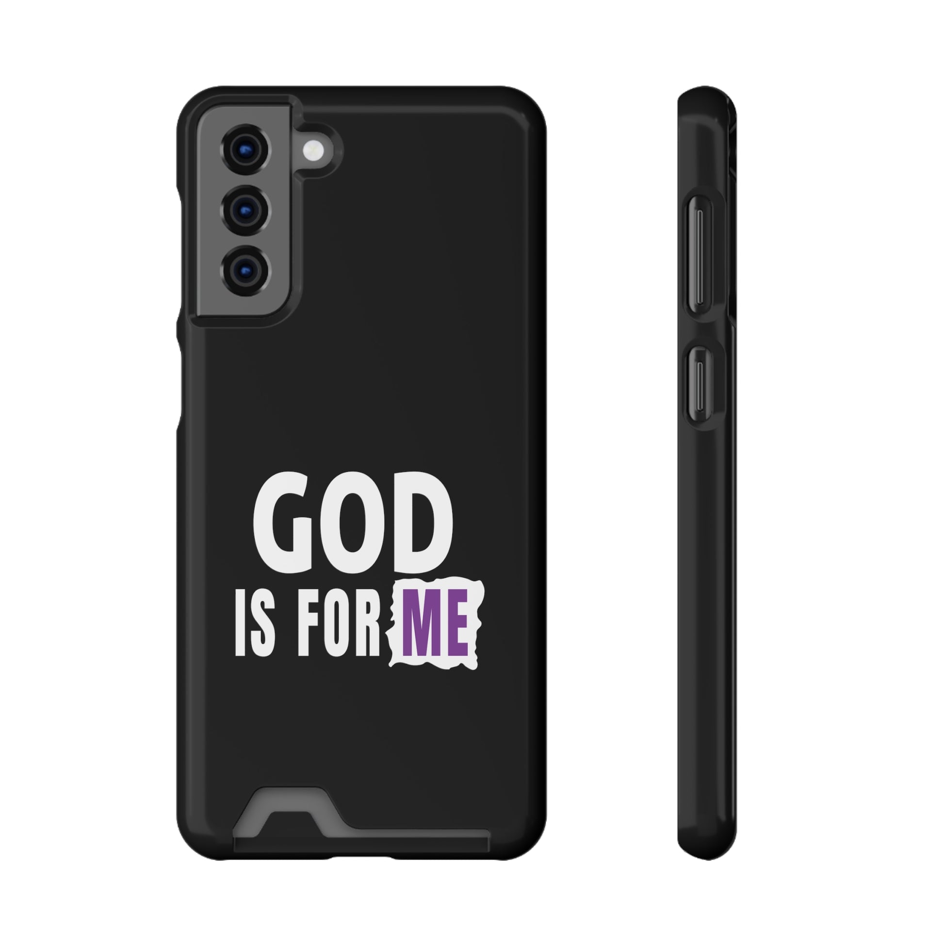 God Is For Me Christian Phone Case With Card Holder Printify