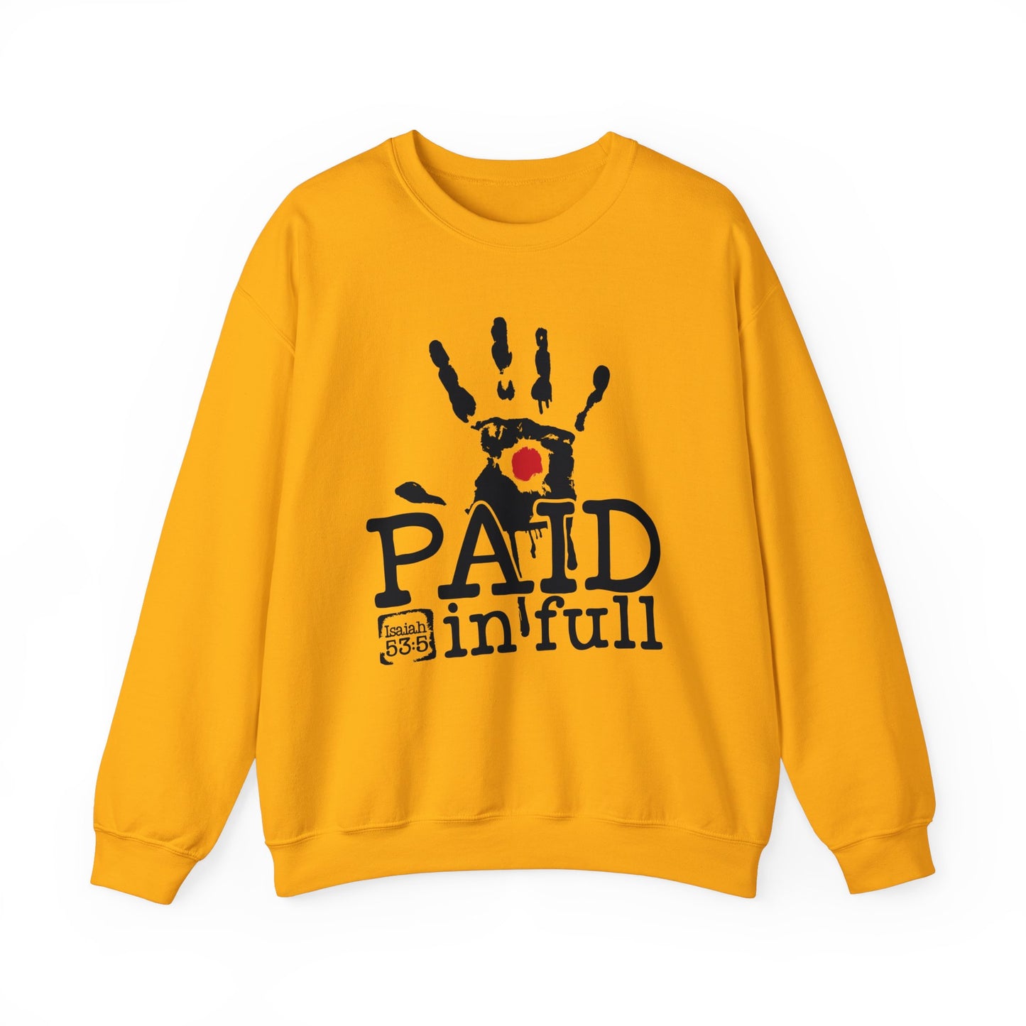 Paid In Full Jesus Paid It All Unisex Heavy Blend™ Crewneck Christian Sweatshirt