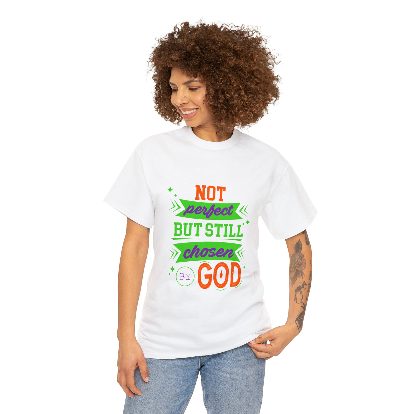 Not Perfect But Still Chosen By God Unisex Heavy Cotton Tee