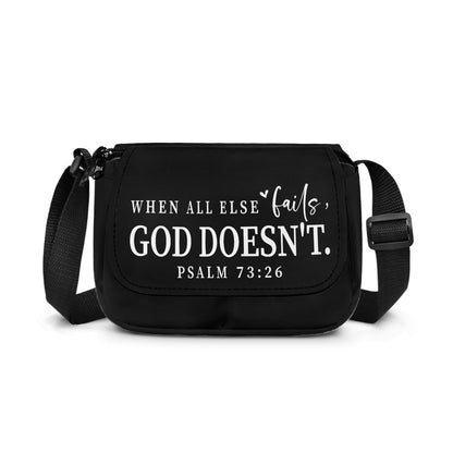 When All Else Fails God Doesn't Christian Kids Flap Crossbody Bag