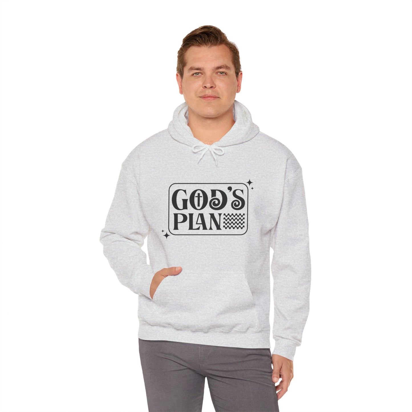 God's Plan Over MIne Unisex Christian Hooded Pullover Sweatshirt