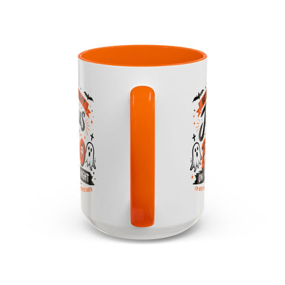 Christian Coffee Mug — "He's My Light, Jesus Is My Boo" Halloween Accent Mug