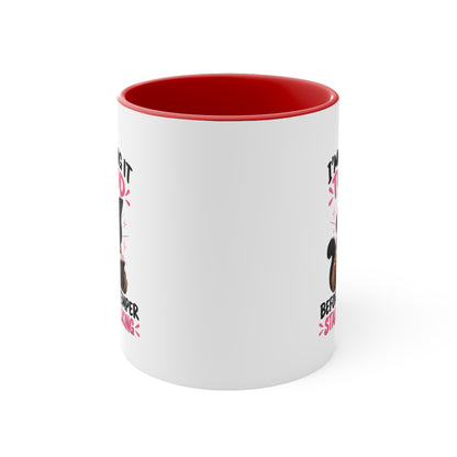I'm Taking It To God Before My Temper Starts Talking Cat Mug — Funny Faith & Cat Lover Coffee Cup (11oz Accent)