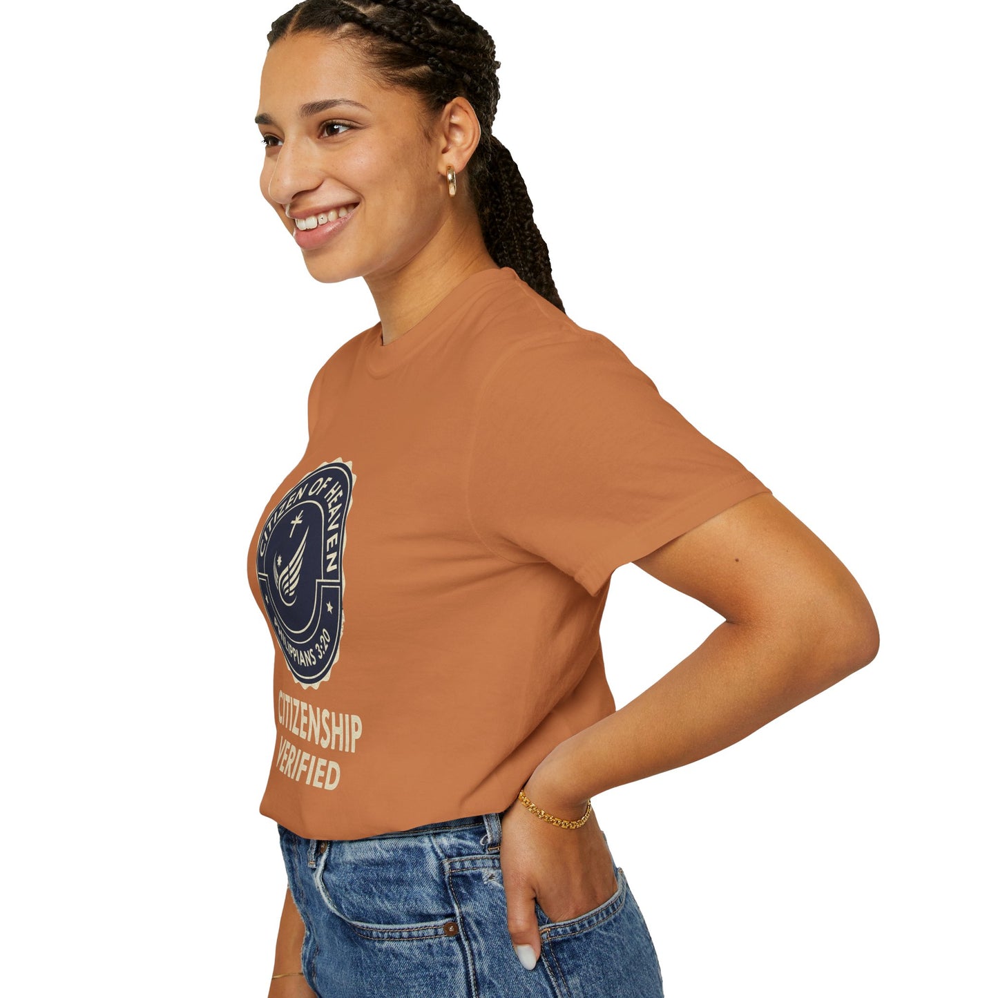 Citizen of Heaven T-shirt, Unisex Garment - Dyed Tee, Spiritual Gift, Christian Apparel, Faith - Based Fashion, Inspirational Top - ClaimedbyGodDesigns