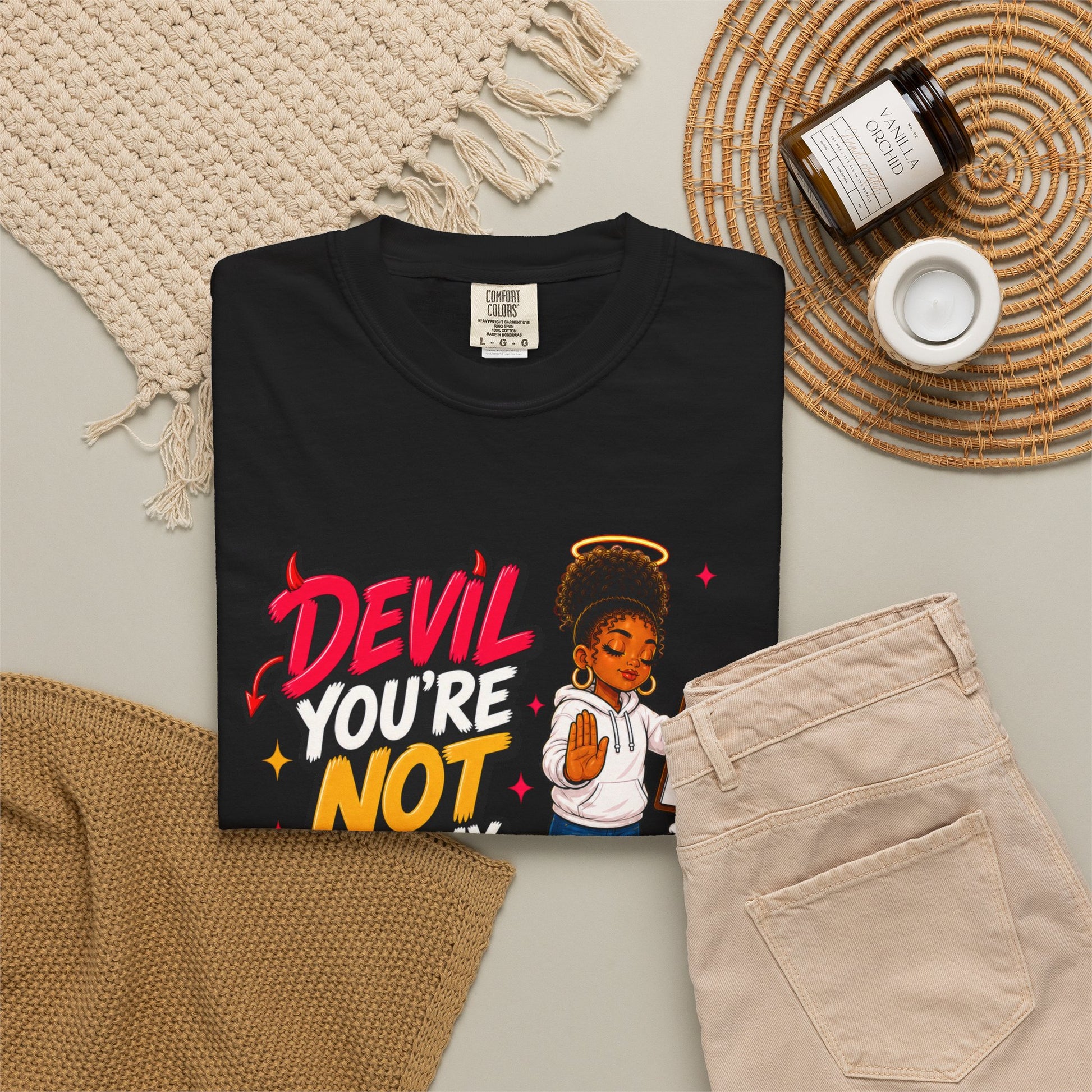 Devil You're Not On My Guest List T-Shirt - ClaimedbyGodDesigns