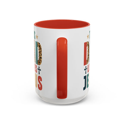 This Dad Loves Him Accent Coffee Mug - Perfect Gift for Father's Day and Christian Dads