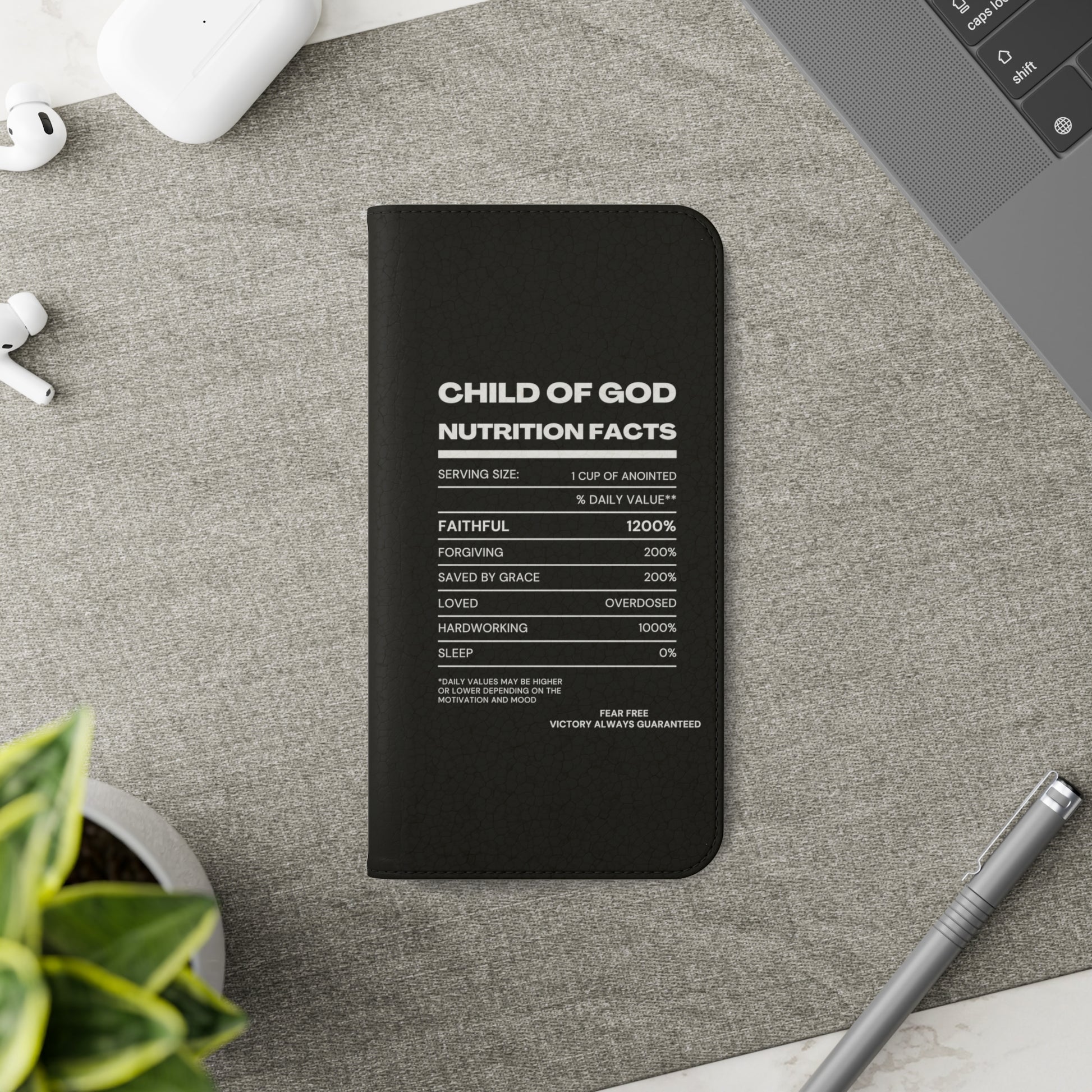 Child Of God Nutrition Facts Phone Flip Cases Printify