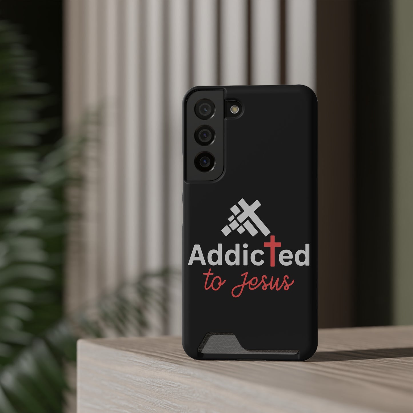 Addicted To Jesus Christian Phone Case With Card Holder Printify