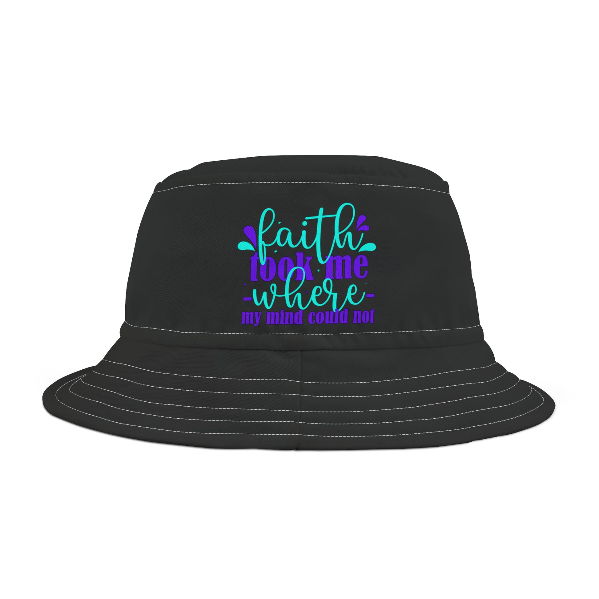 Faith Took Me Where My Mind Could Not Christian Bucket Hat (AOP) Printify