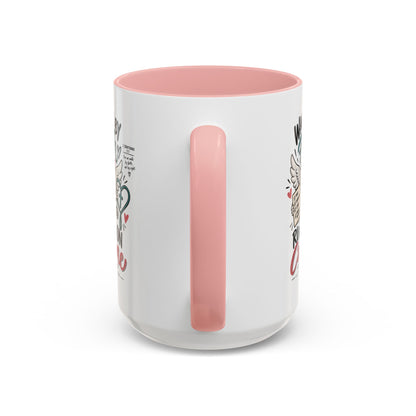 Walking By Faith, Running On Caffeine Coffee Mug (Accent)