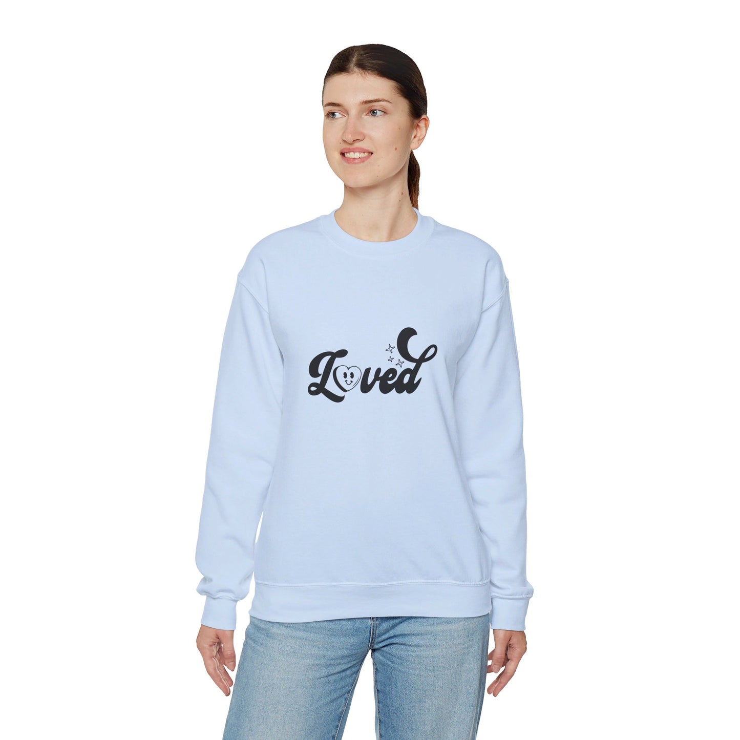 Romans 5:8 You Are Loved More Than You Will Ever Know Unisex Heavy Blend™ Crewneck Christian Sweatshirt