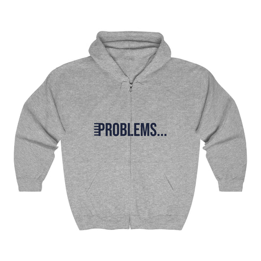 Problems Meet My God Unisex Heavy Blend Full Zip Hooded Sweatshirt