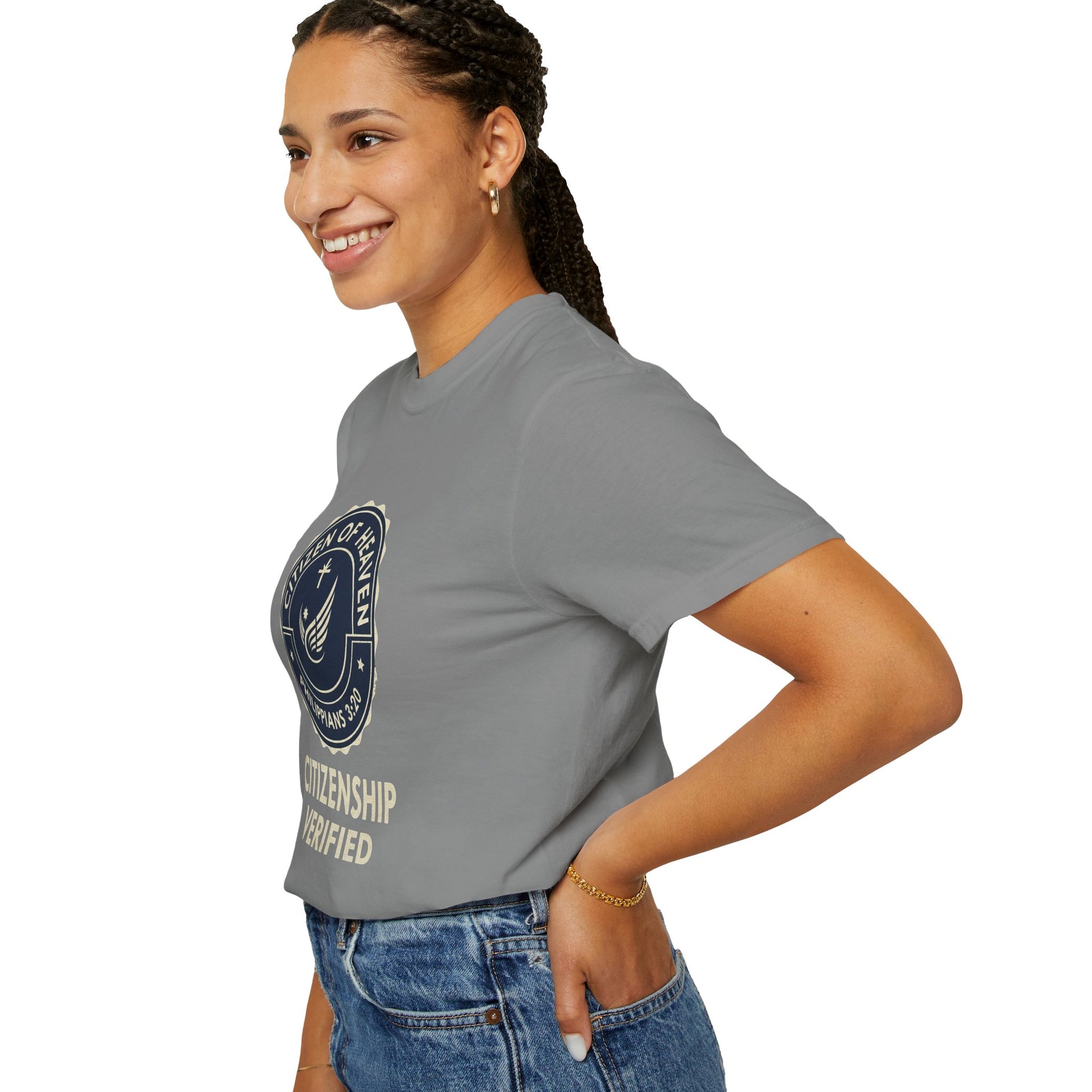 Citizen of Heaven T-shirt, Unisex Garment - Dyed Tee, Spiritual Gift, Christian Apparel, Faith - Based Fashion, Inspirational Top - ClaimedbyGodDesigns