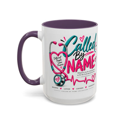 Called By Name Coffee Mug — Inspirational Nurse Stethoscope Design (11/15oz)