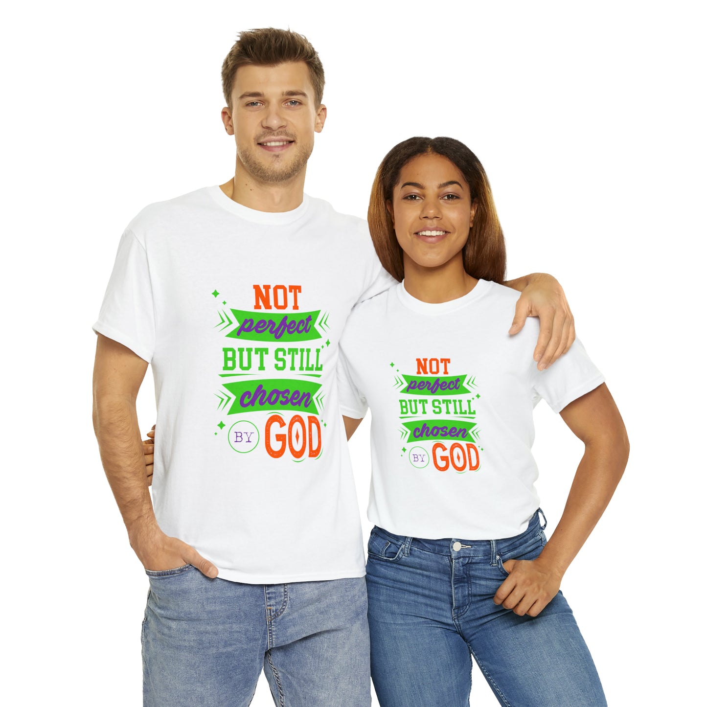 Not Perfect But Still Chosen By God Unisex Heavy Cotton Tee