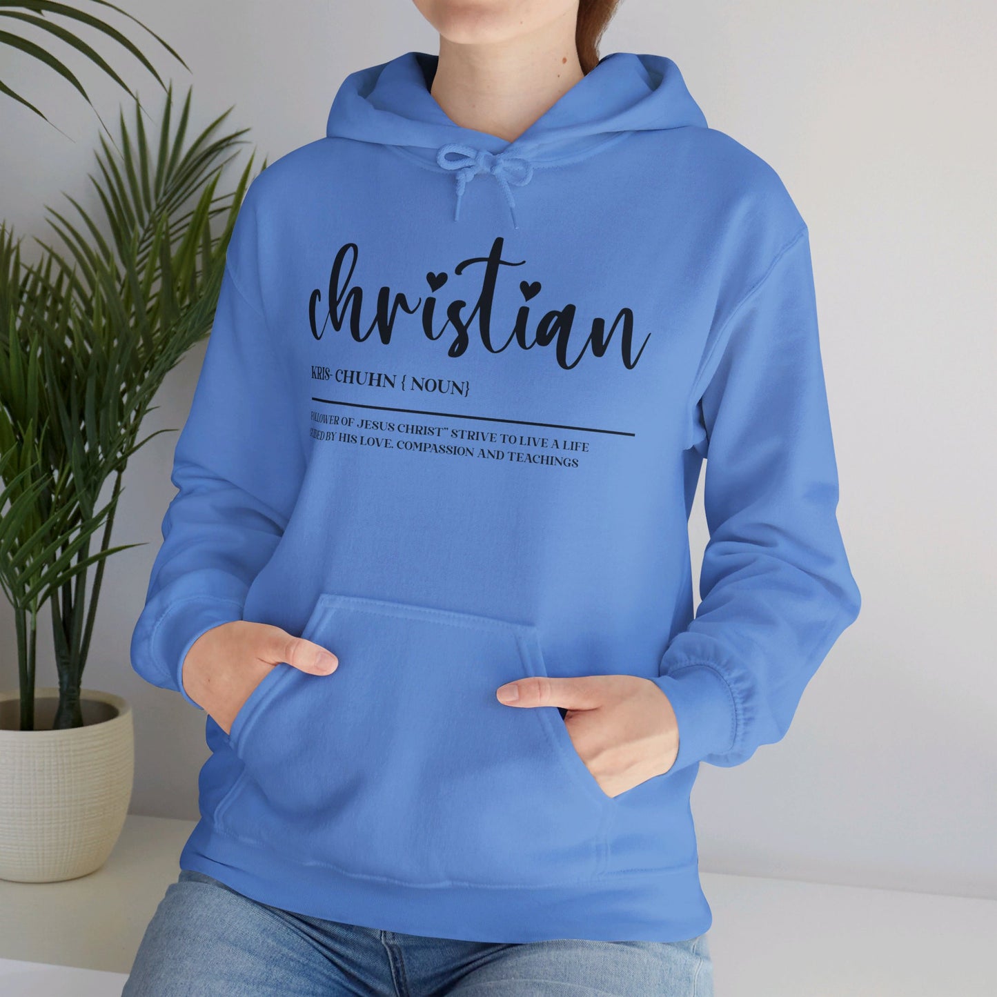 I Am A Christian Follower Of Christ  Unisex Christian Pullover Hooded Sweatshirt