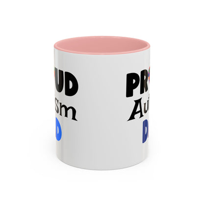 Proud Autism Dad accent coffee mug, Father's Day gift