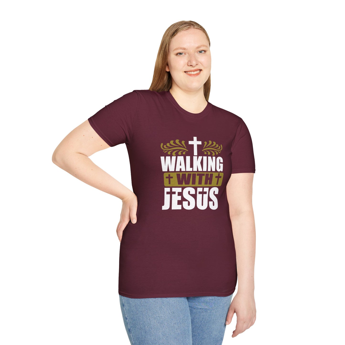 Walking With Jesus Unisex Christian T-shirt