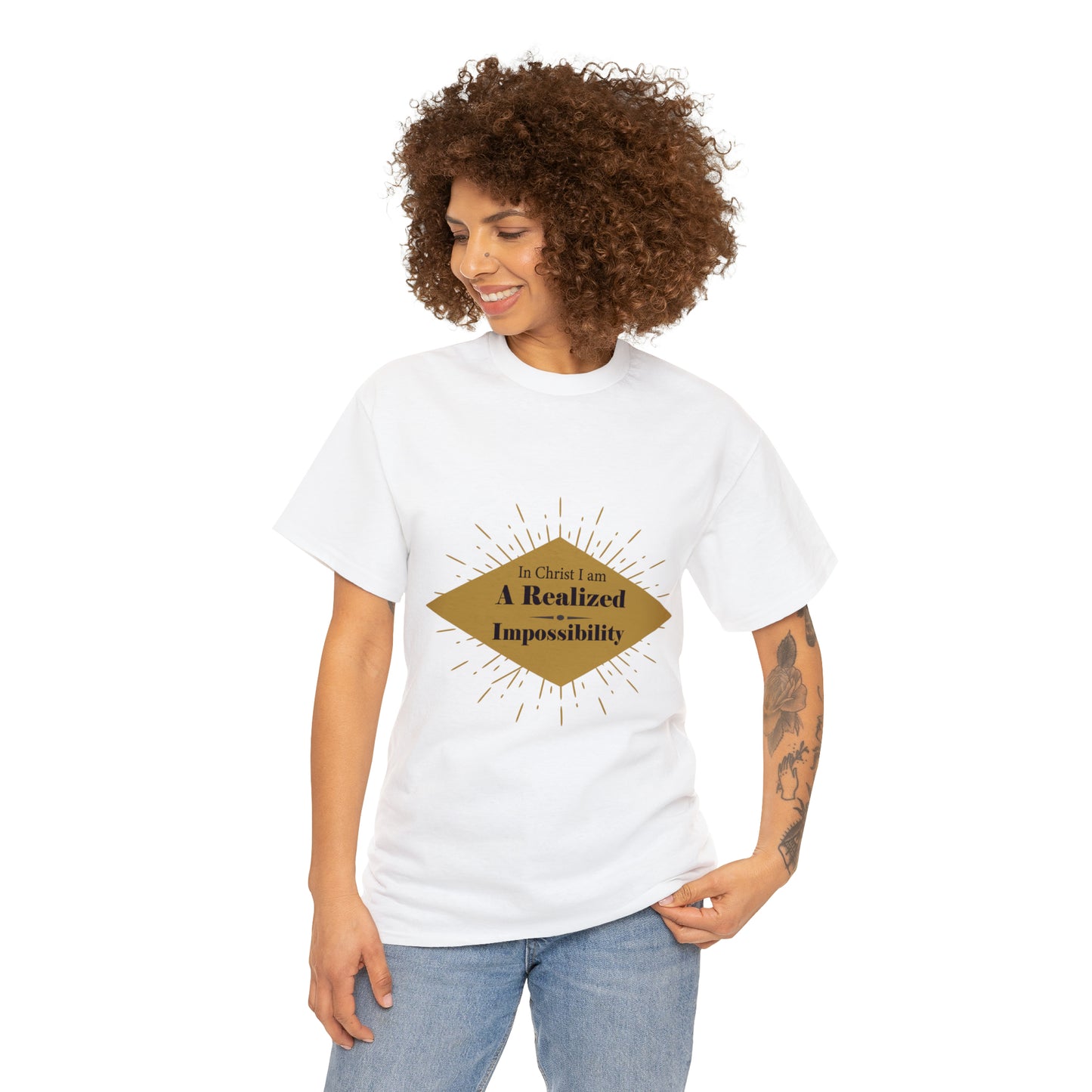 In Christ I Am A Realized Impossibility Unisex Heavy Cotton Tee