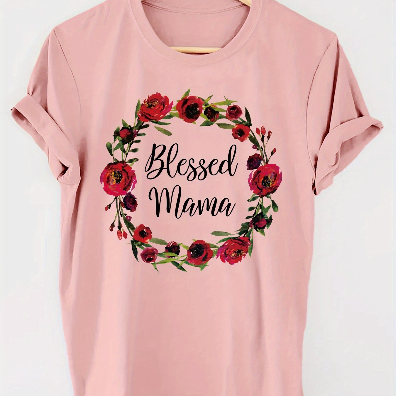 Blessed Mama Women's Christian T-shirt claimedbygoddesigns