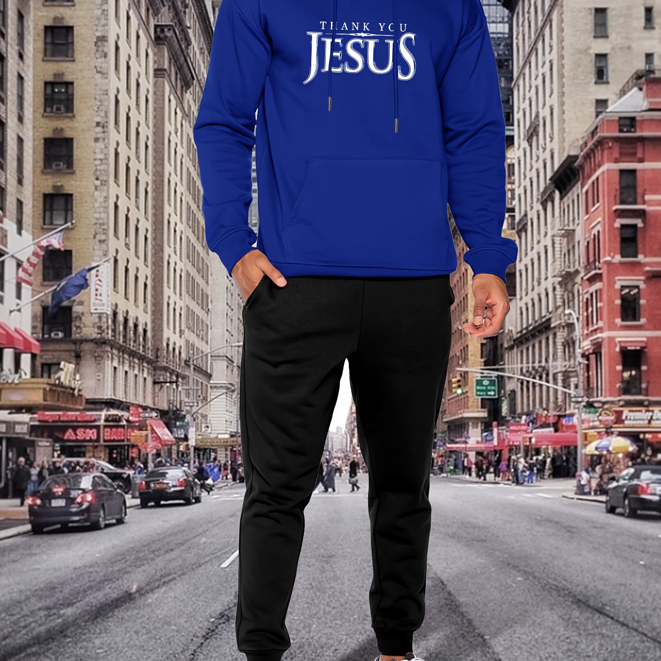 Thank You JESUS Men's Christian Casual Outfit claimedbygoddesigns