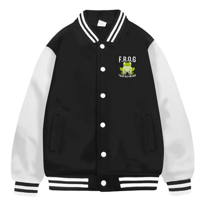 Frog: Fully Rely On Him Christian Children's Letterman Jacket - ClaimedbyGodDesigns