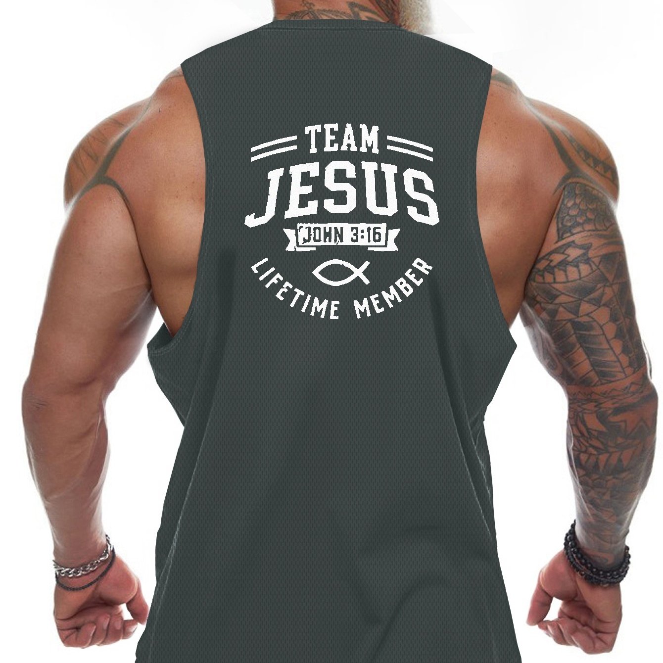 Team Jesus: Lifetime Member Plus Size Men's Christian Tank Top claimedbygoddesigns