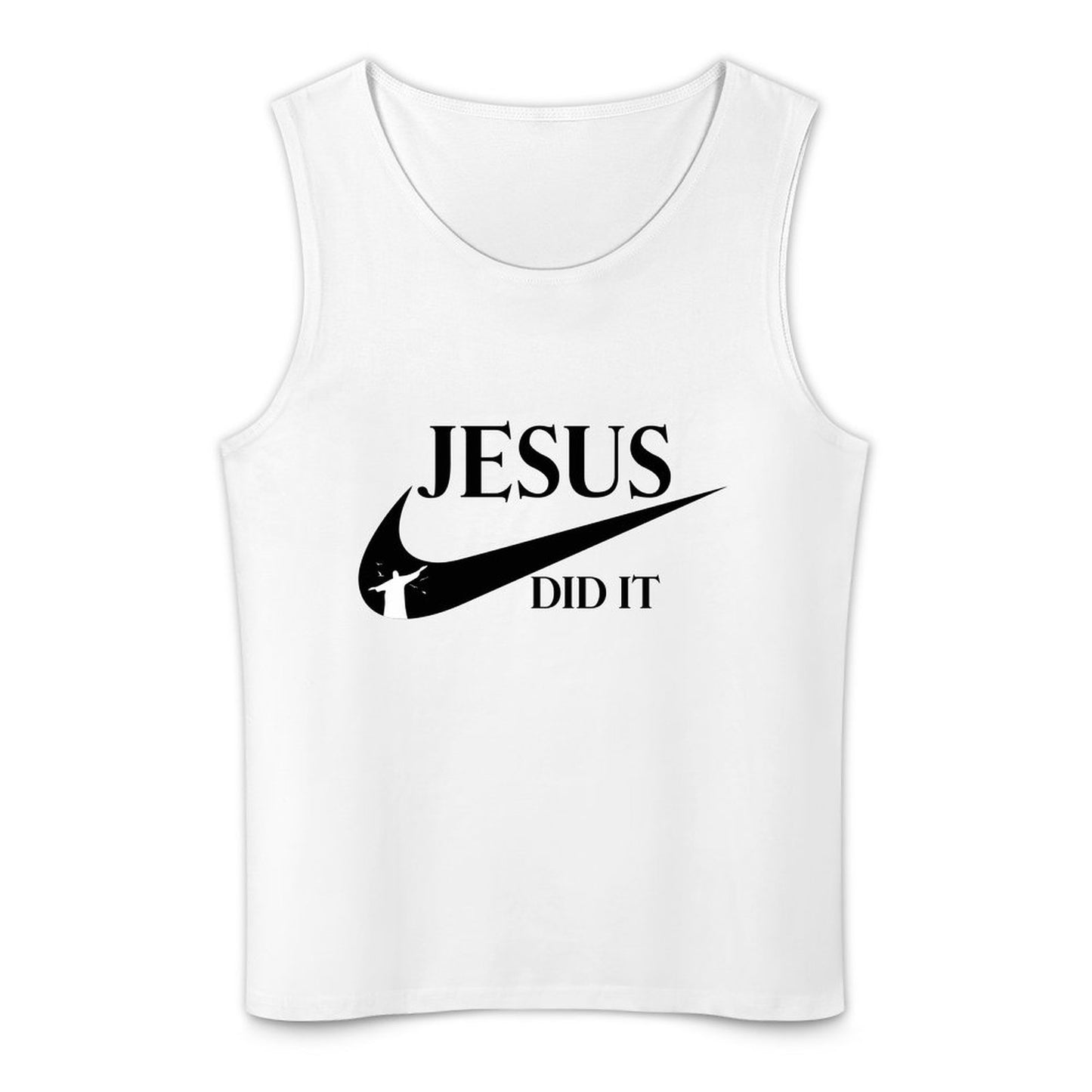 Jesus Did It (Like Nike) Men's Christian Tank Top SALE-Personal Design