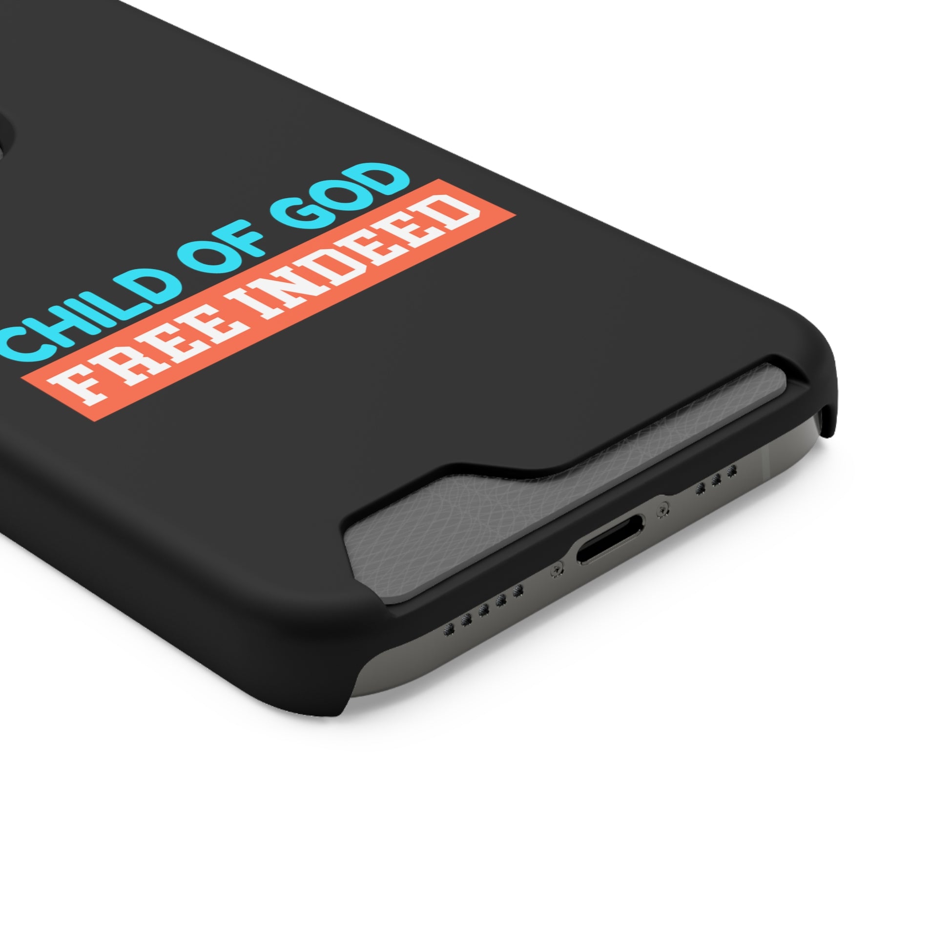 Child Of God Free Indeed Christian Phone Case With Card Holder Printify