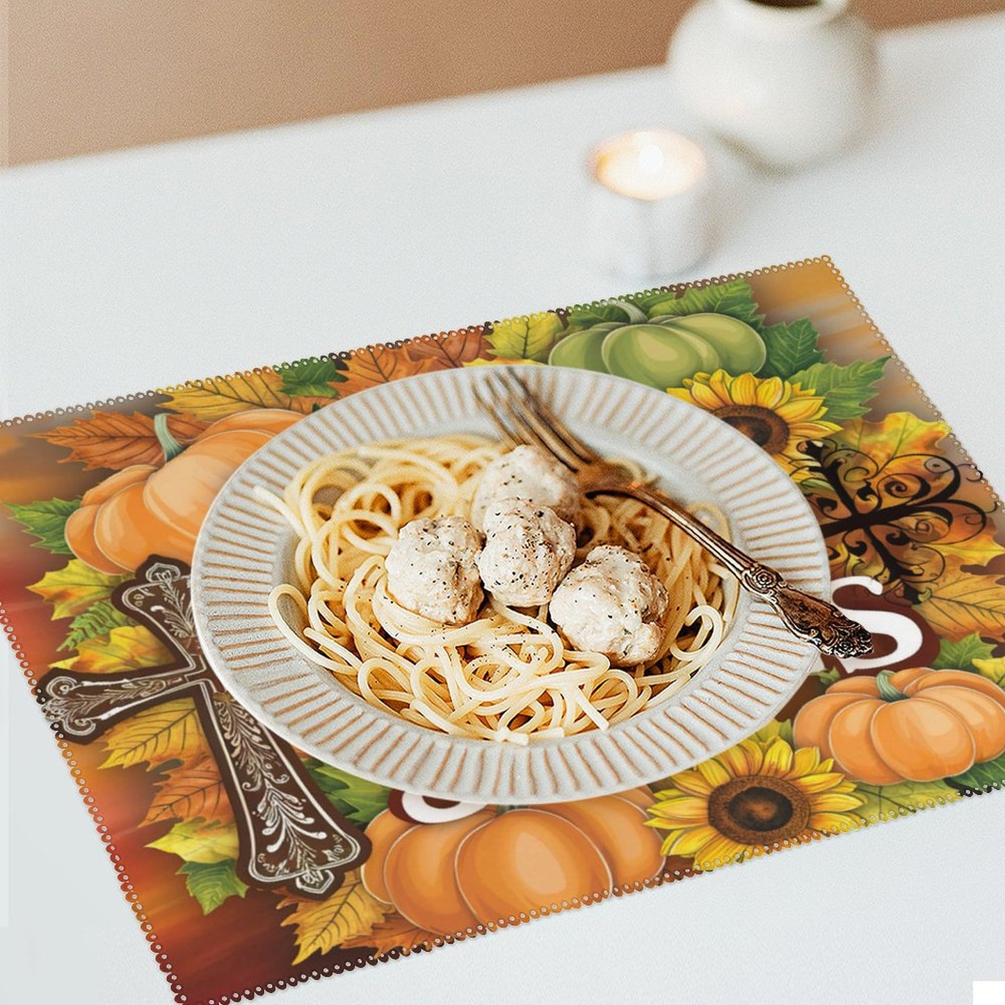 Fall For Jesus Christian Table Placemat Set of 4