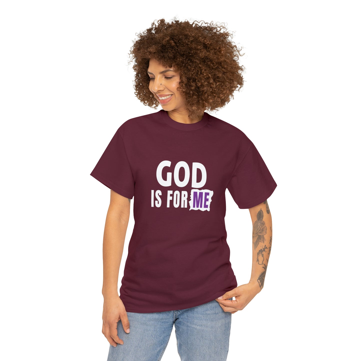 God Is For Me Unisex Heavy Cotton Tee Printify