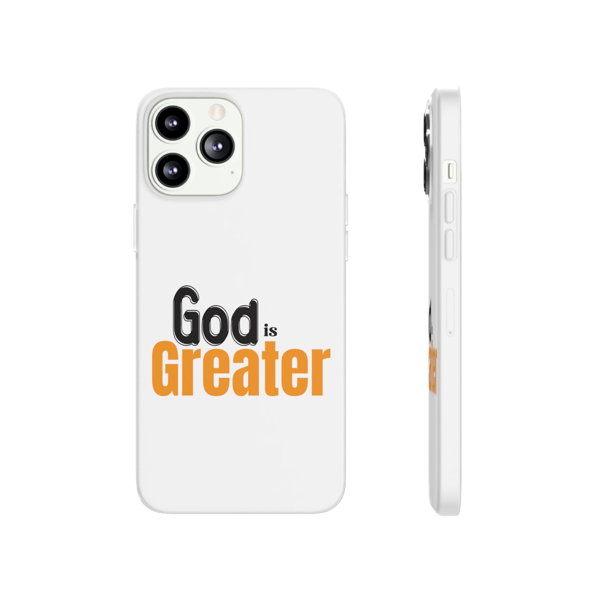 God Is Greater Christian Flexi Phone Case Printify