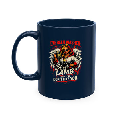 Ceramic Mug — 'I've Been Washed in the Blood of the Lamb' Christian Faith Coffee Cup