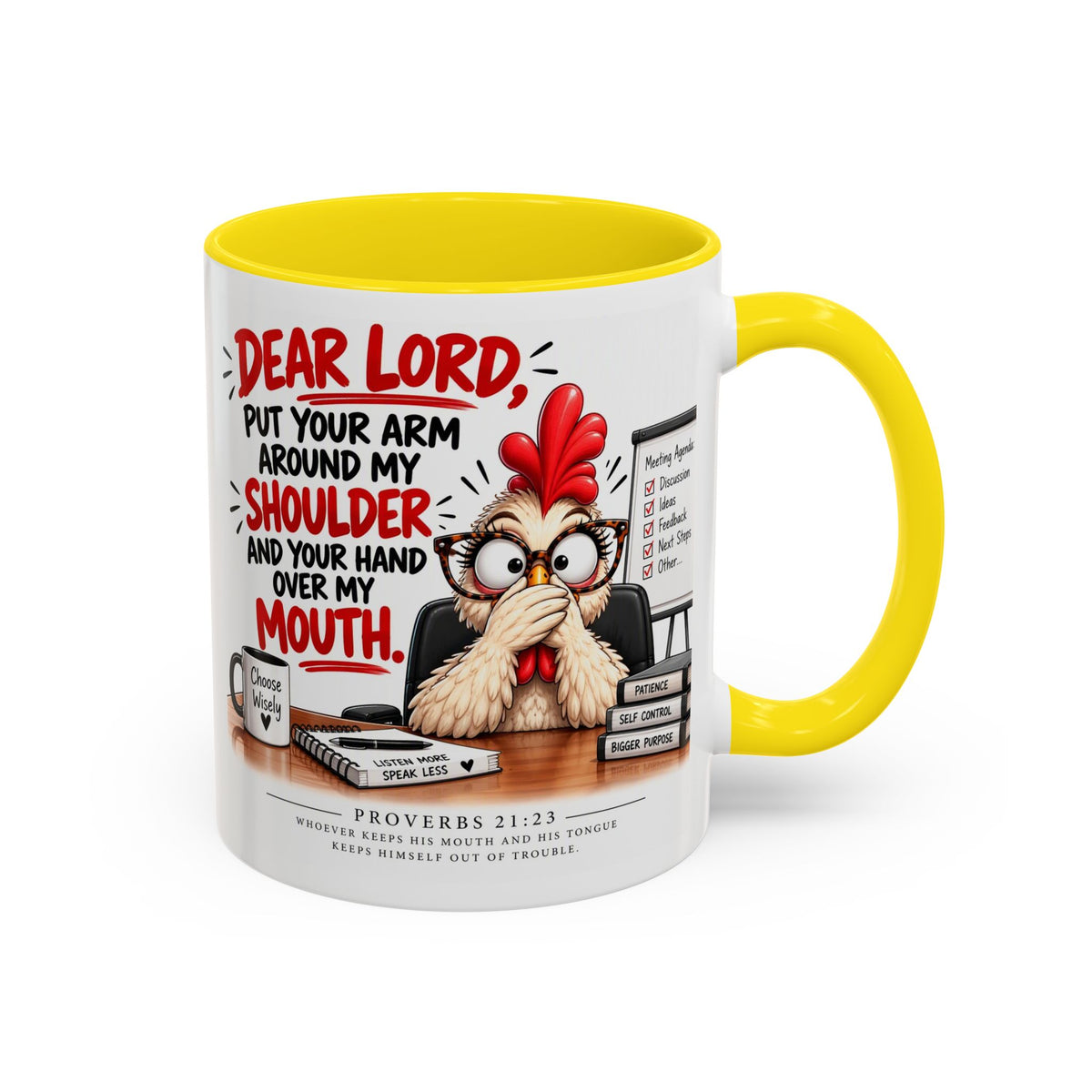 Christian Coffee Mug — "Dear Lord, Put Your Arm Around My Shoulder" Inspirational Ceramic Mug