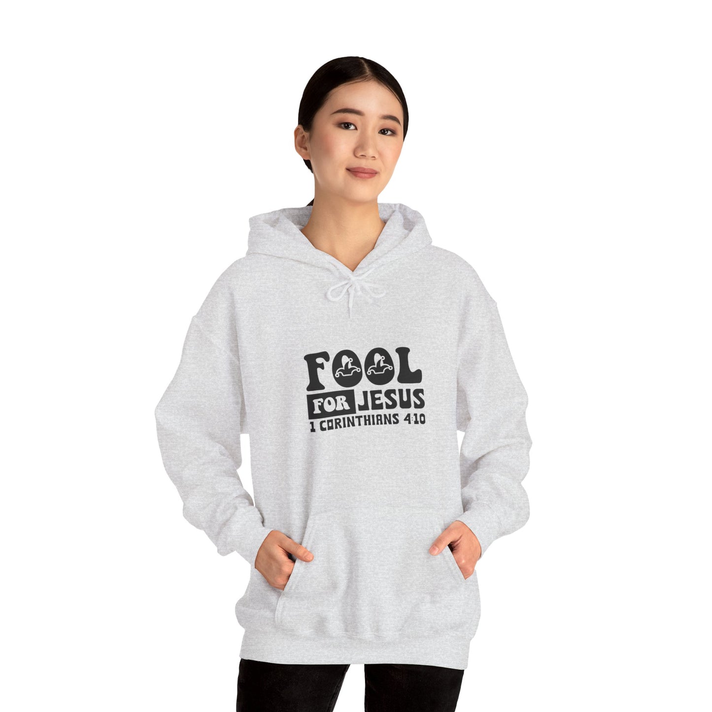 Fool For Jesus Funny Unisex Christian Hooded Pullover Sweatshirt