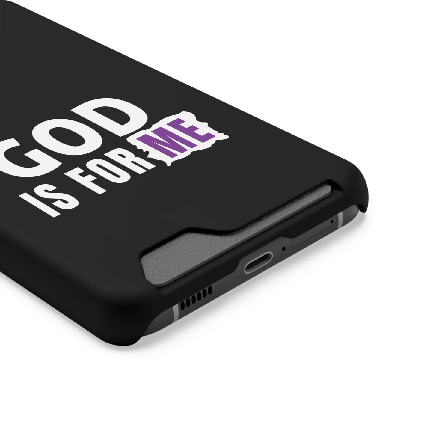 God Is For Me Christian Phone Case With Card Holder Printify