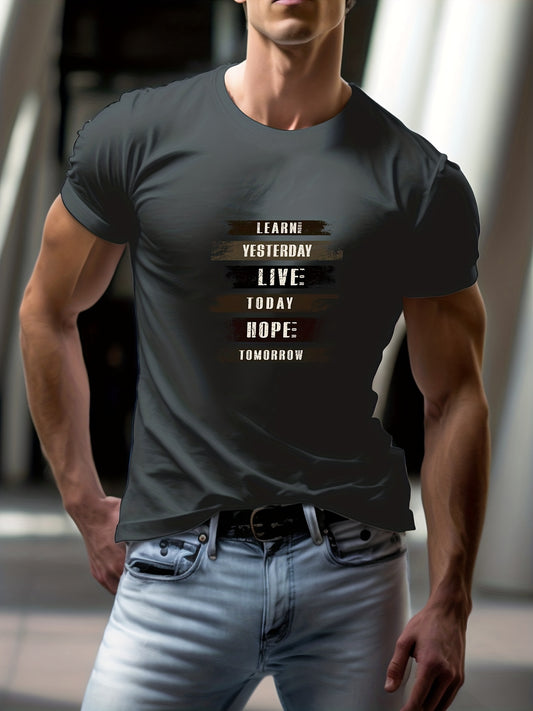 Learn From Yesterday Live For Today Hope For Tomorrow Men's Christian T-shirt claimedbygoddesigns