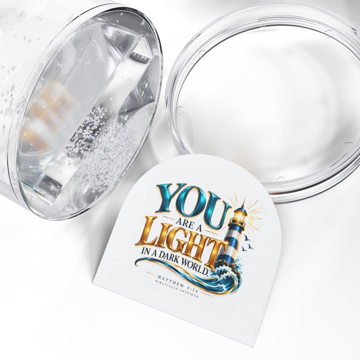 You Are a Light in a Dark World Christian Snow Globe - Claimed by God Designs