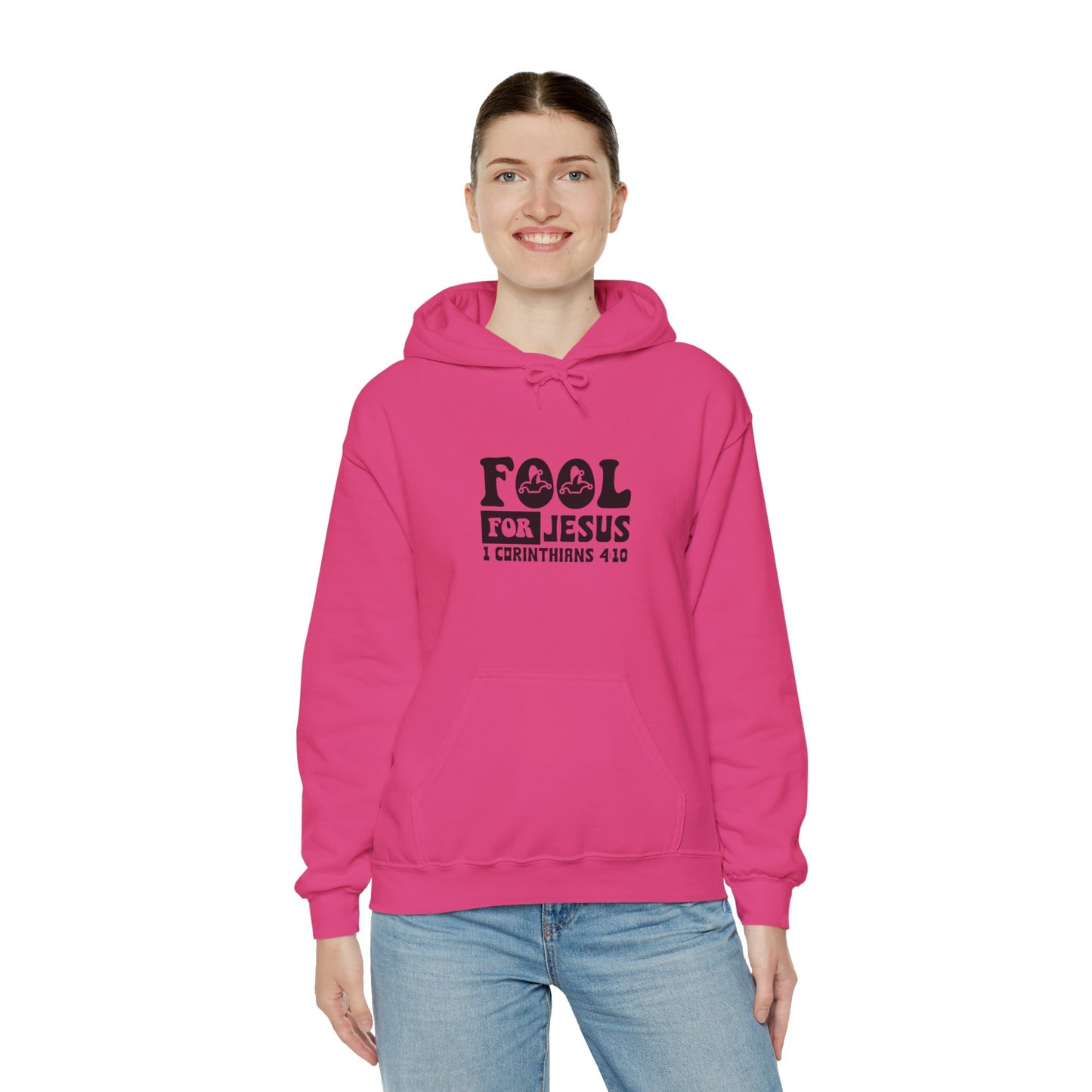 Fool For Jesus Funny Unisex Christian Hooded Pullover Sweatshirt