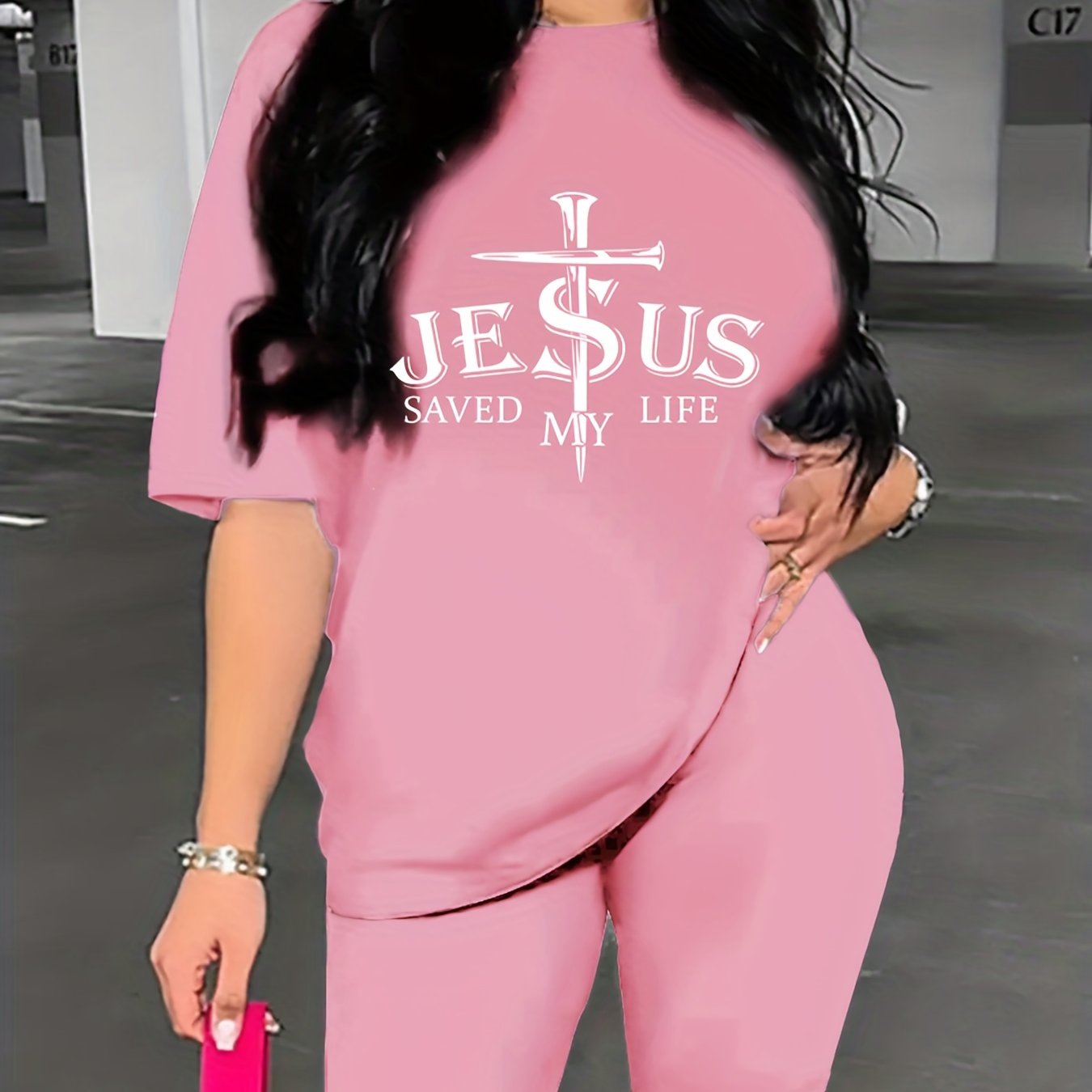 Jesus Saved My Life Women's Christian Casual Outfit claimedbygoddesigns